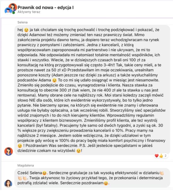 Prawnik od nowa - integracja (kurs online + integracja 25.4.26 w Warszawie) - obrazek 16