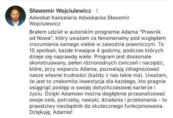 Prawnik od nowa - integracja (kurs online + integracja 25.4.26 w Warszawie) - obrazek 22