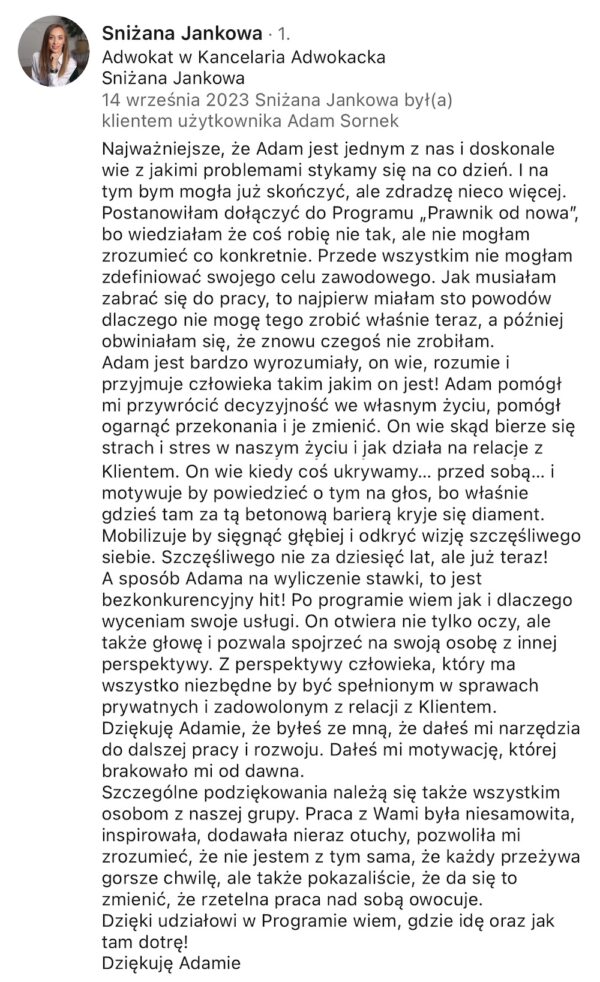 Prawnik od nowa - integracja (kurs online + integracja 25.4.26 w Warszawie) - obrazek 23